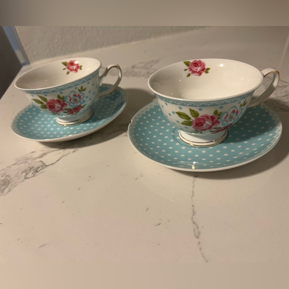 Grace’s Teawear Floral Teacup and Saucer Set